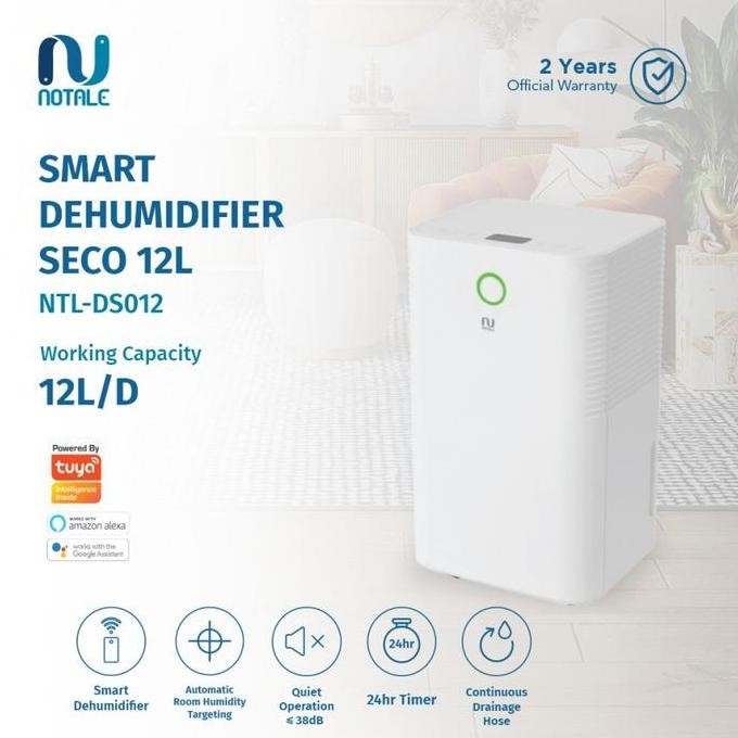 NOTALE - Seco Smart Dehumidifier Serap Kelembapan With Wifi 12L/hari