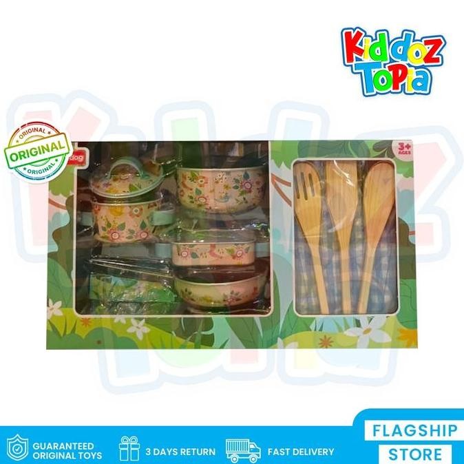 Okiedog Pink Flower Square Pan Kitchen Set CJ-4204809 GLC