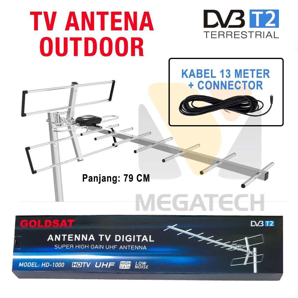 Antena Tv Digital Outdoor Goldsat Hd-1000 / Antena Tv Luar