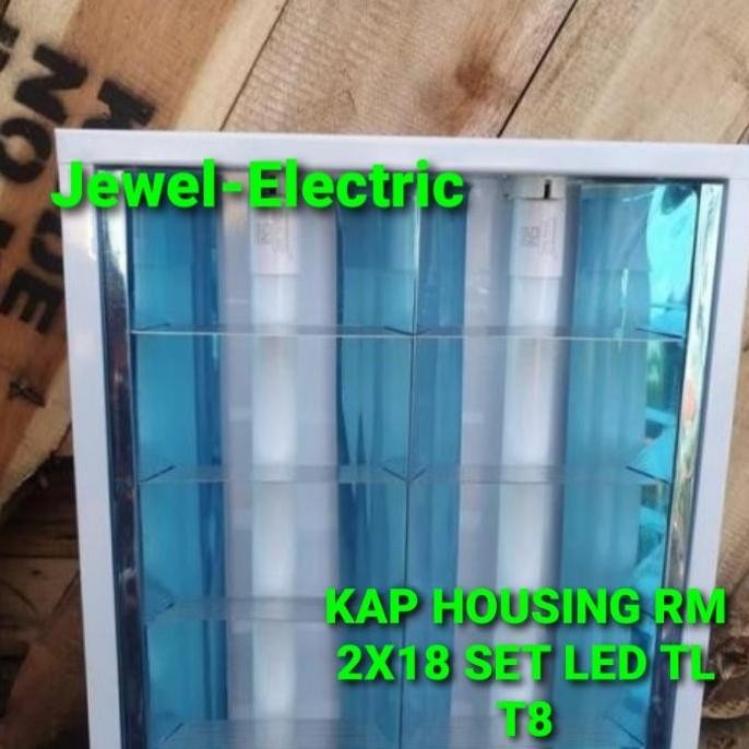 Bst Ready Kap Lampu Rm 2X18/Housing Tl Rm 2X18/Rumah Lampu T8 Tl Rm Inbow 2X18 Best Seller
