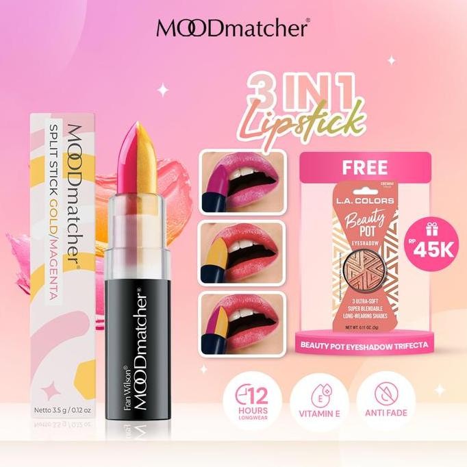 Promo MOODmatcher Lipstik Split Sticks Gold/Magenta COD
