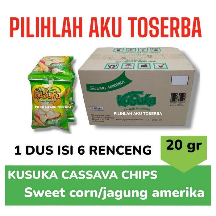 

Kusuka Keripik Singkong Jagung Amerika Renceng - ( Harga 1 Dus ) New Best Quality 100% Original