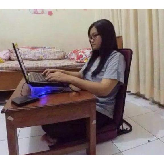 KURSI LIPAT LESEHAN LANTAI MALAS SANDARAN DUDUK BELAJAR SANTAI KERJA