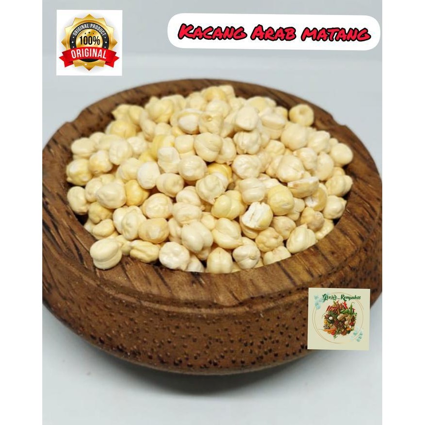 

Kacang Arab Mateng / Chick Peas Roasted / Chikpeas - 1Kg New Best Quality 100% Original