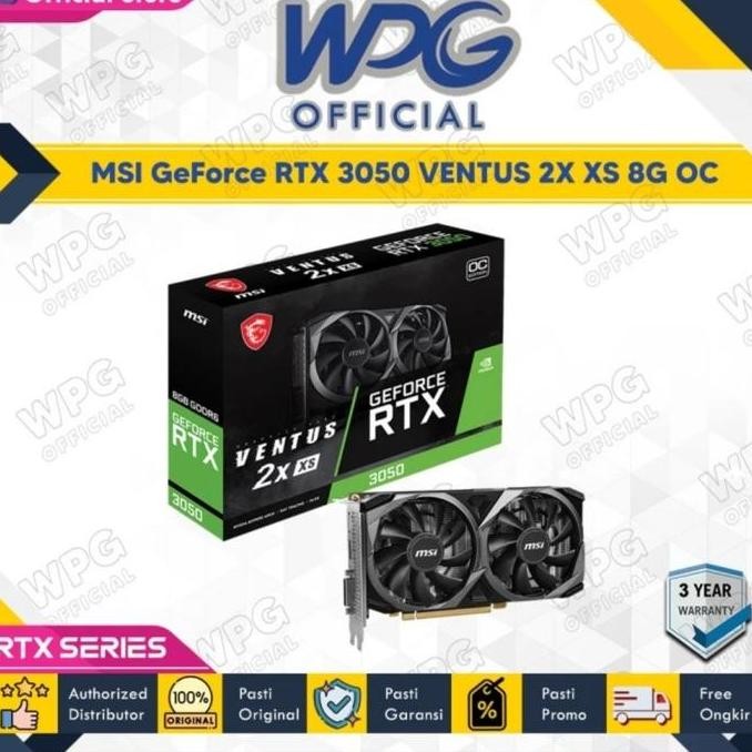 VGA MSI GeForce RTX 3050 VENTUS 2X XS 8G OC / VGA RTX3050 8GB DDR6