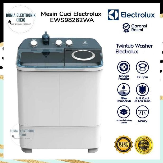 MESIN CUCI ELECTROLUX EWS98262WA EWS 98262WA MESIN CUCI 2 TABUNG 8 KG
