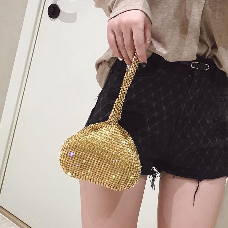 Bf888S Tas Pesta Wanita Handbag Import Original Full Diamond Pk32