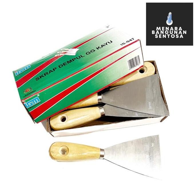Termantab] Kapi Kayu IGM Baja Asli 3" Inch - Kape Pisau Dempul Scapper