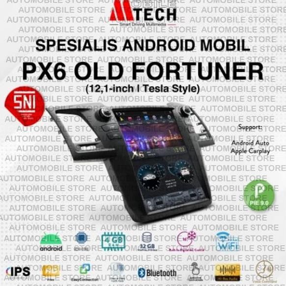 '' Mtech Head Unit Tesla Android Old Toyota Fortuner ''