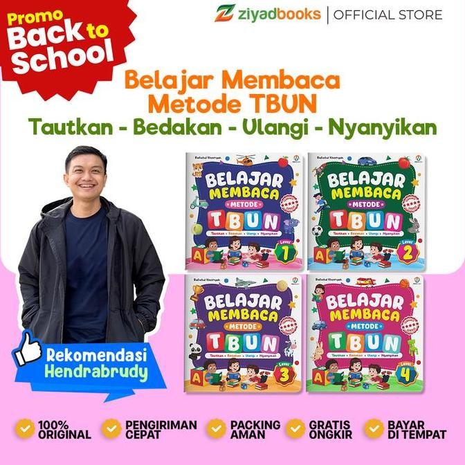 TERLARIS (ISI 4 BUKU) Belajar Membaca Metode TBUN - Buku Anak - Buku Belajar Membaca Anak TK SD usia
