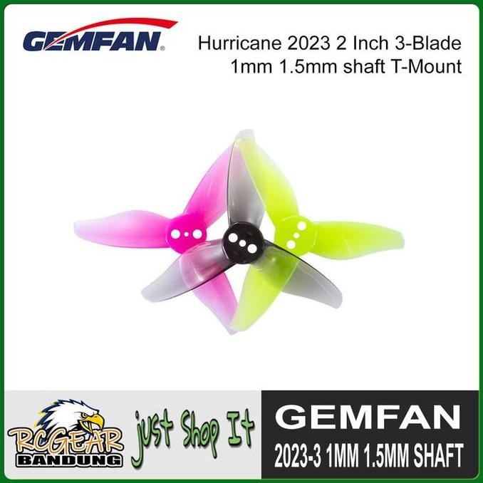 Gemfan Hurricane 2023 2in 3-Blade 1mm 1.5mm shaft Propeller for Drones