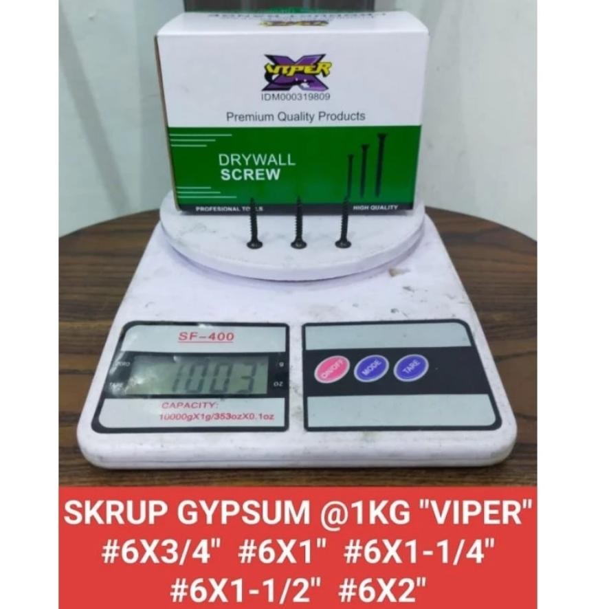 1KG VIPER SEKRUP GYPSUM 2cm 2,5cm 3cm 4cm 5cm 7cm Baut Sekrup Baja Gypsum Gipsum aSt