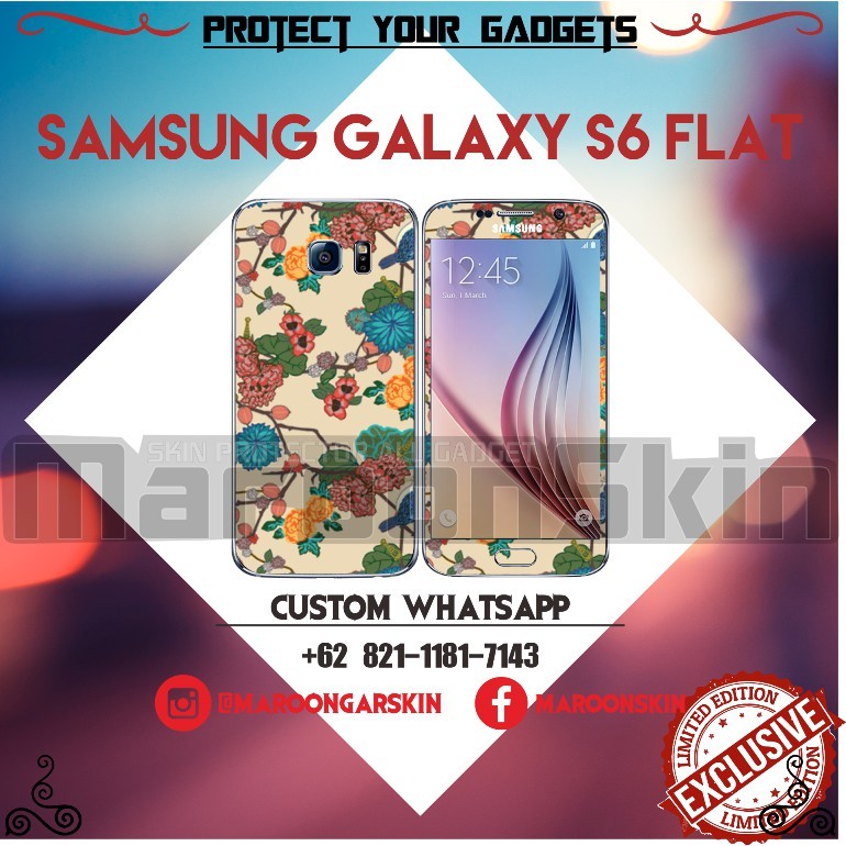 

[COD] Garskin Stiker Samsung Galaxy S6 Label Custom Presisi Terlaris