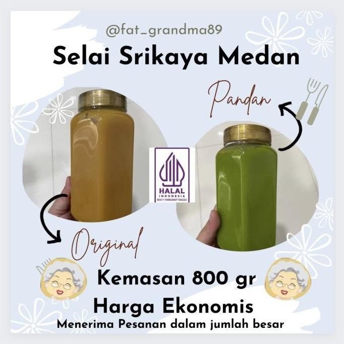 

Selai Srikaya Medan Original Dan Pandan 1Kg