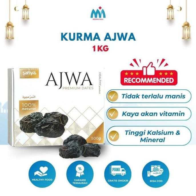 

Kurma Ajwa 1 Kg | Kurma Nabi Asli Madinah Good Quality