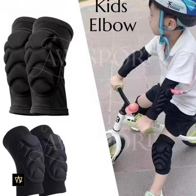 cusss order] Deker Anak Isi 2 pcs Pelindung Lutut Olahraga Sepak Bola Voli Bersepeda