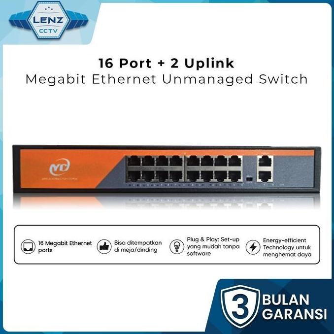 Switch Hub 16 Port / Switch Poe 16 Port New Stok