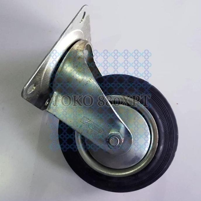 %$%$%$%$] Roda Karet 6" 150 mm ProWheel Rubber Caster Wheel Mati Hidup Swivel
