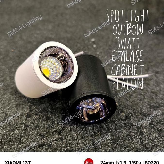 :0:0:0] Plafon 3w Bulat LED Downlight Outbow Tempel Teras 3watt Lampu Mebel