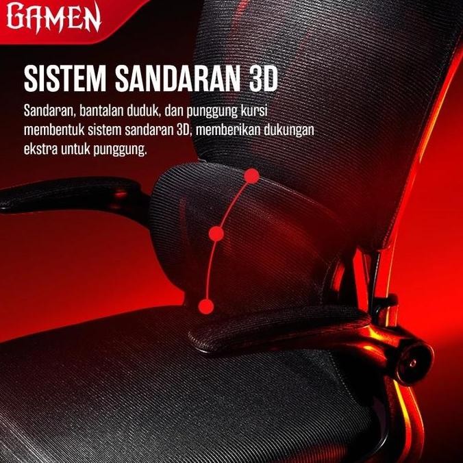 New Product - Gamen Kursi Kantor Ergonomis Sandaran 3D / Premium Office Chair Gc200 Original - Garan