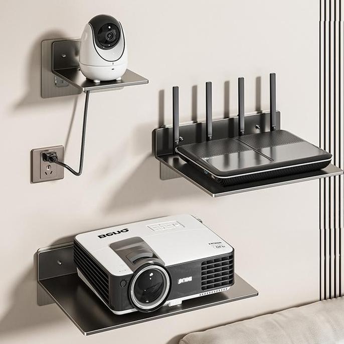 New Product - Rak Gantung Tempel Dinding / Rak Modem Router Wifi Stb / Rak Ambalan Dinding / Rak Din