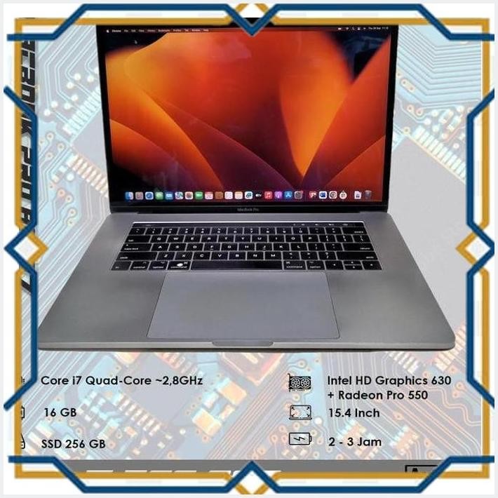 [ART] MACBOOK PRO A1707 (2017) TOUCHBAR - RAM 16 GB - SSD 256 GB