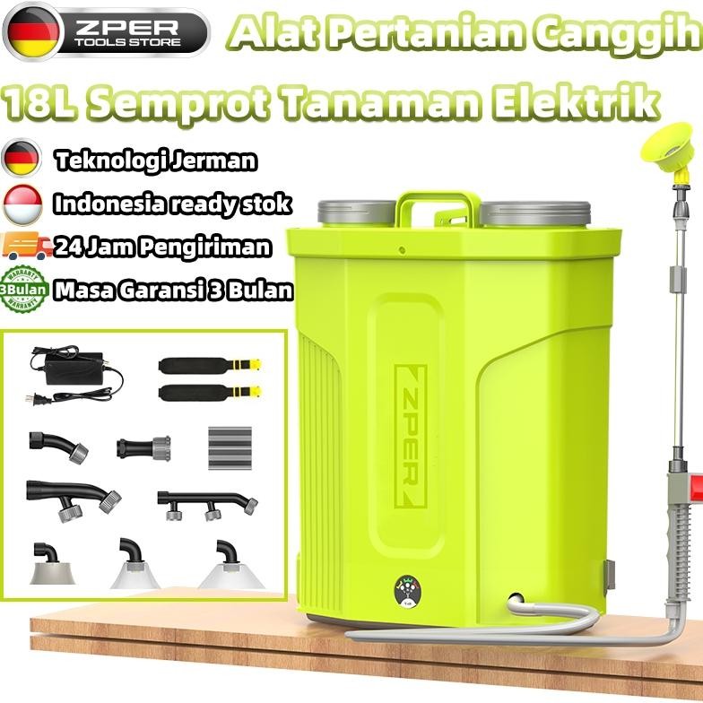 ZPER Mesin Semprotan Tanaman Elektrik Tangki Semprot Pertanian Elektrik Sprayer Elektrik 18 Liter Se