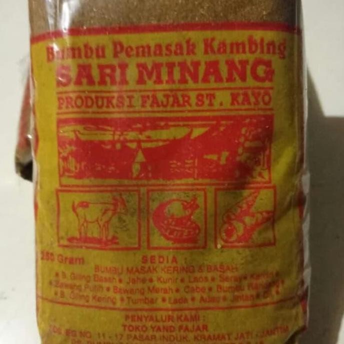 

JH8 Bumbu Pemasak KAMBING Sari Minang Untk Gulai Masakan Padang Sariminang