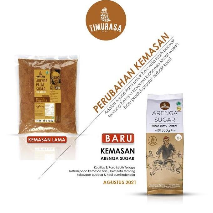 

JH8 Timurasa, Gula Aren Bubuk (Crystal Arenga Sugar) 500gr