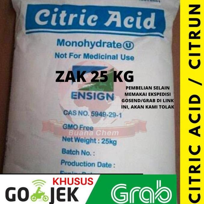 

JH8 Citrun 25 KG/ Citric Acid / Asam Sitrat / Sitrun / Citrid Acid