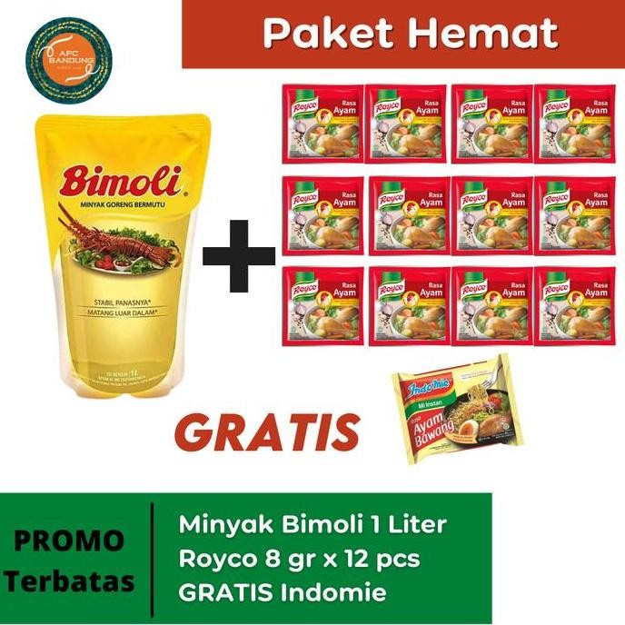 

JH8 PROMO Beli Minyak Bimoli 1 Liter + Royco 8gr 12 pcs GRATIS Indomie