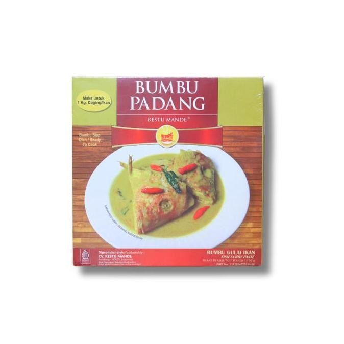 

JH8 Bumbu Gulai Ikan Kemasan Vacum Restu Mande 150 gram Bumbu Padang Instan