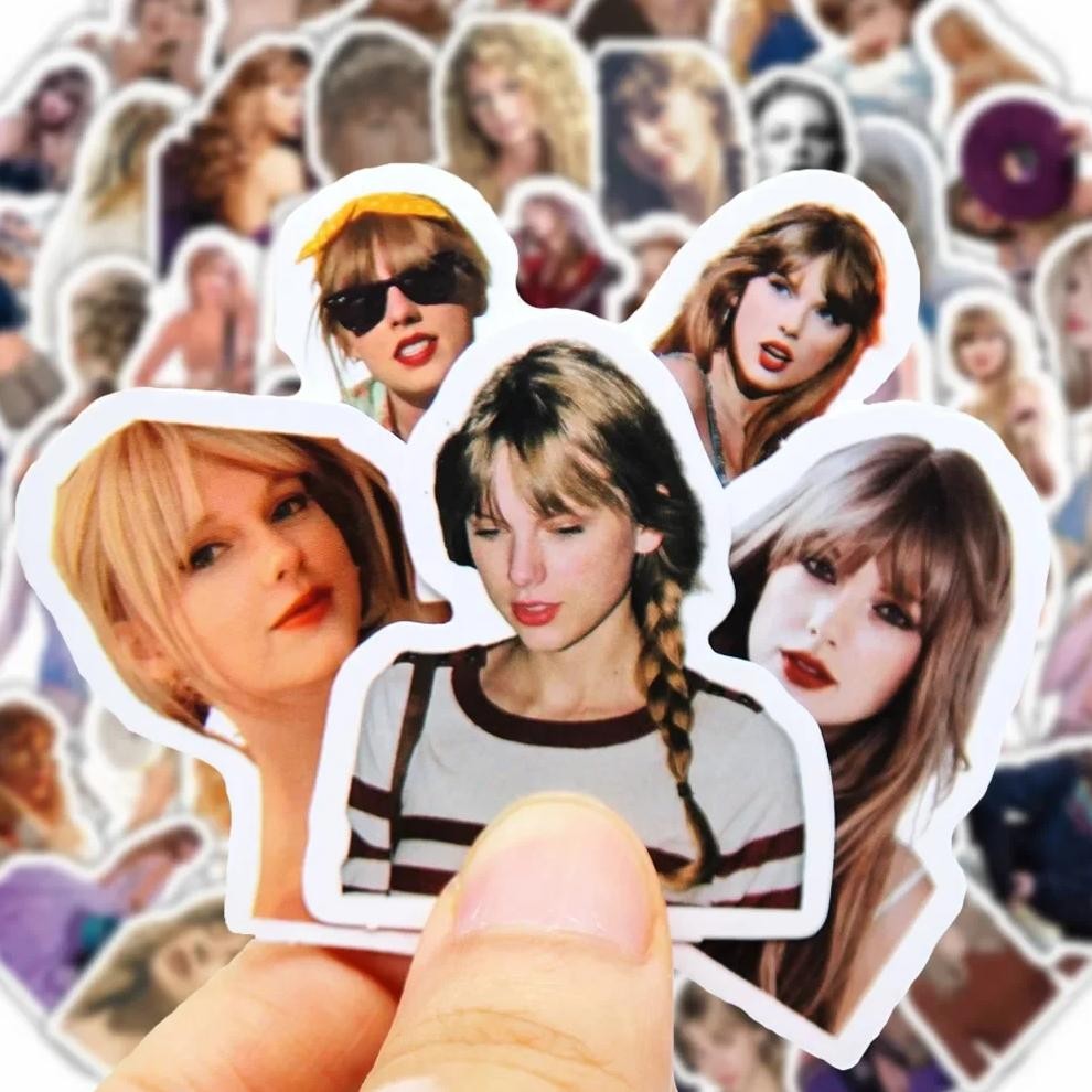

10/50/100 Pcs For Taylors Stickers Swift Scrapbooking Kawaii Adhesives Classic Stationery Items Cute Kids Stationary Aesthetic