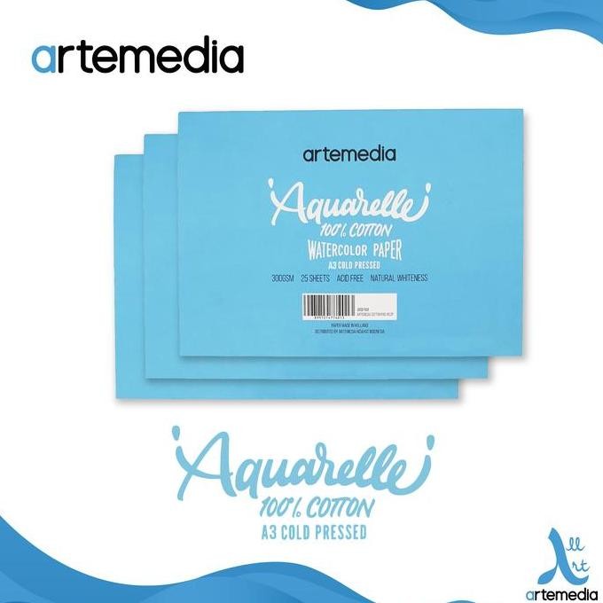 

Sale Kertas Cat Air Artemedia Aquarelle A3 Cotton Watercolor Pad