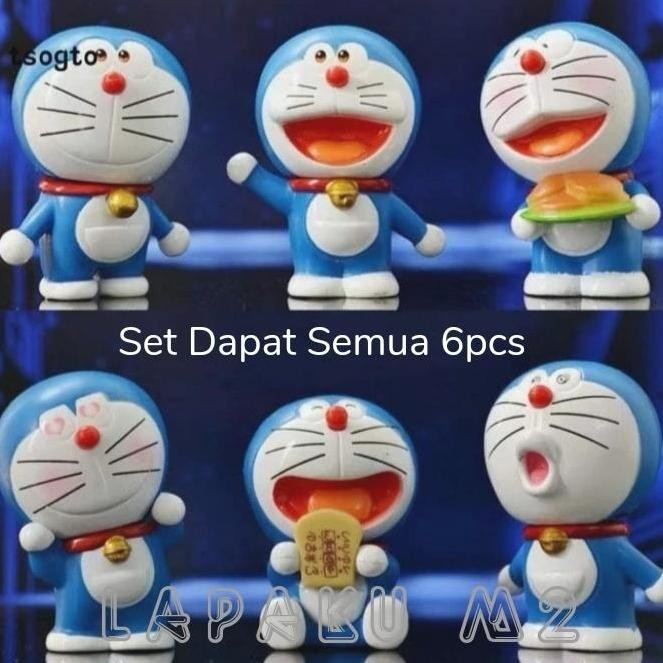Update Figure Mainan Topper Kue Doraemon Dorayaki Set isi 6pcs lapaku72 Ayo Beli