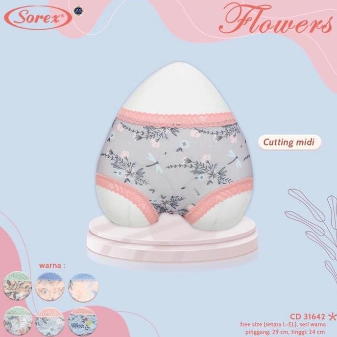 Limited!, Celana Dalam Wanita Cd Sorex 31642 (Fit To Xxl) Renda Motif Transparan