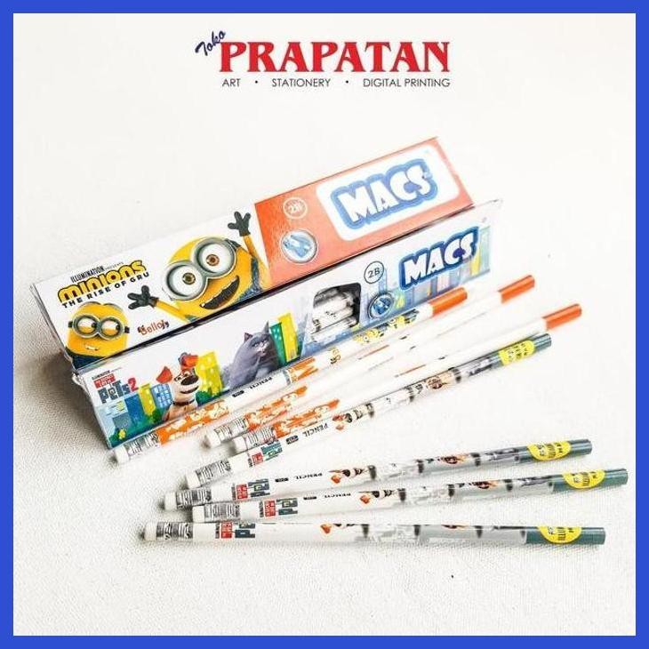 

( SEKOLAH / LUKIS ) COD PENSIL MACS 2B 12PCS / PENCIL (SENI / MENGGAMBAR / ART / KERAJINAN ) GOOD QUALITY