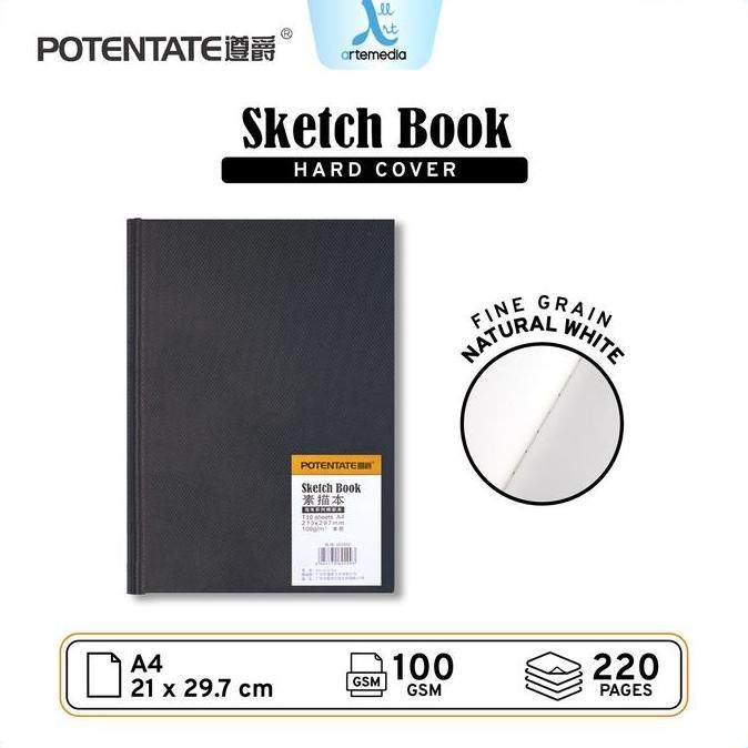 

Sale Buku Sketsa Potentate Hard Cover A4 Stitch Bound Sketchbook