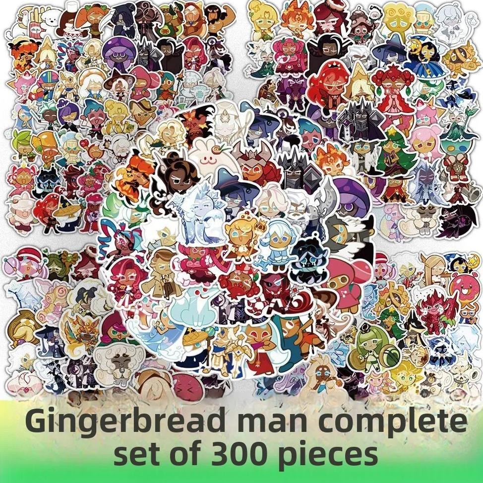 

300 Stickers Collection Of Cookie Run Kingdom Stickers Cute Diy Diary Laptop Skateboard Graffiti Decals Decoration Materials