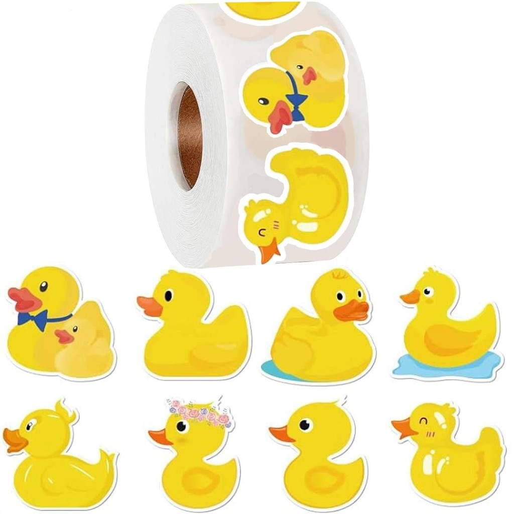 

100-500Pcs Cute Yellow Duck Decorative Graffiti Roll Stickers Diy Phone Case Laptop Water Bottle Waterproof Stickers Stationery