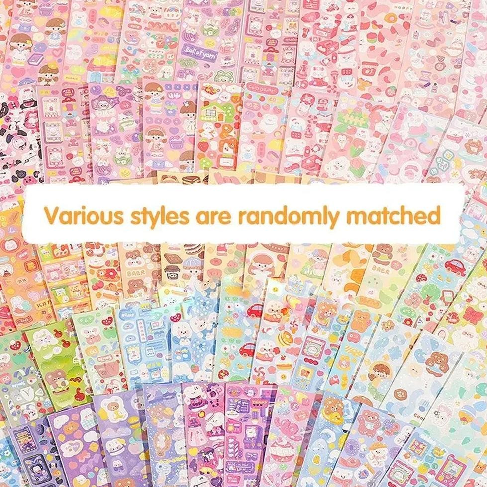 

10/20/30/40/50Pcs Random Stickers Pack Kawaii Laser Cute Stickers Diy Korean Stickers Laptop Scrapbook Decal Top Sticker