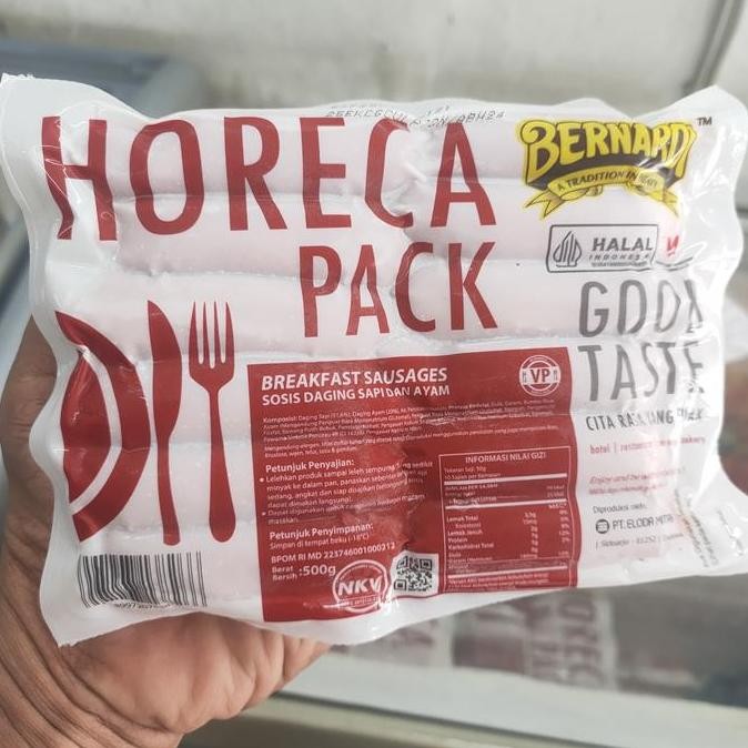 

JH8 Sosis Sapi Bernardi Horeca Pack @500gr
