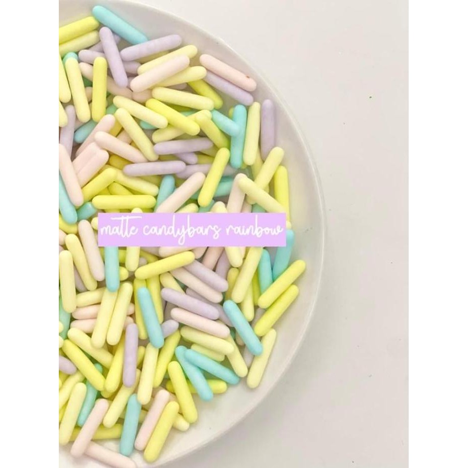 

(Expert) Sprinkle Matte Candy Bars Rainbow Hiasan Kue Ulang Tahun
