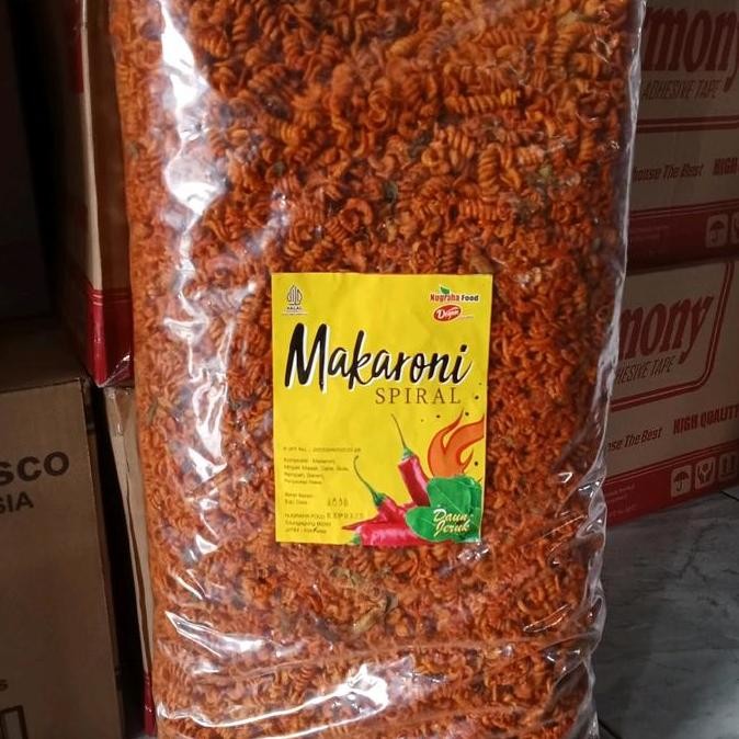 

JH8 Makaroni SPIRAL pedas DaunJeruk 1 KG