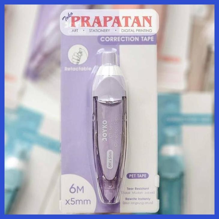 

( SEKOLAH / LUKIS ) COD JOYKO CORRECTION TAPE CT-585 RETRACTABLE | TIP EX KERTAS (SENI / MENGGAMBAR / ART / KERAJINAN ) GOOD QUALITY