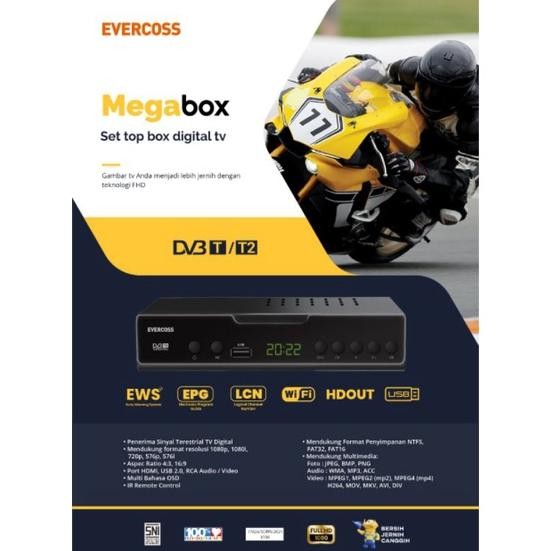 NEW STB Murah / STB Resmi / Peneriman siaran TV Digital STB Evercoss Max /STB Evercoss Prime [terbai
