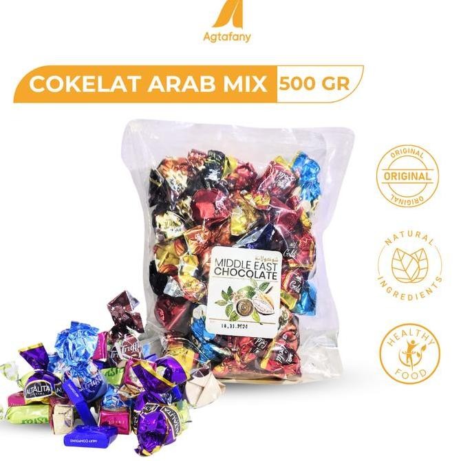 

Coklat Arab Mix 500 gr Cokelat Premium - Cokelat Premium Oleh-Oleh Haji dan Umroh