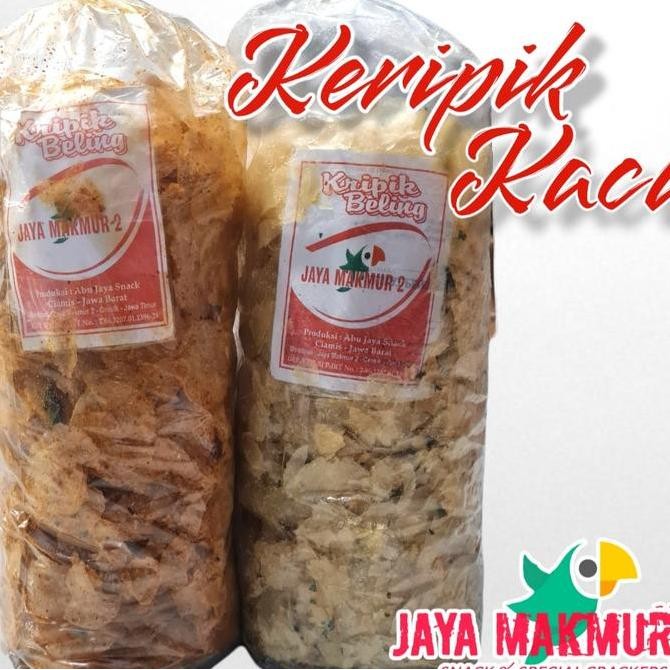 

500gram keripik kaca pedas daun jeruk premium camilan