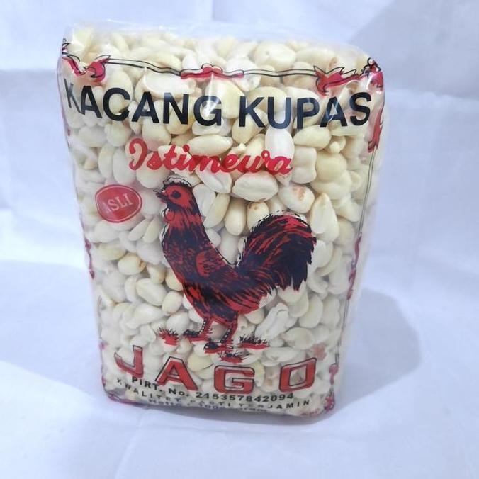 

Kacang Tanah Kupas "MENTAH" Cap Jago 1 KG Camilan Food
