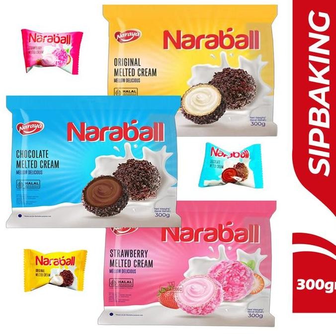 

Naraya Naraball 300gr Chocolate Wafer Ball Melted Creme Strawberry